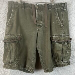 Vintage GAP Shorts XL 36-38 Mens Green Cargo Pockets Utility Vintage Fatigues